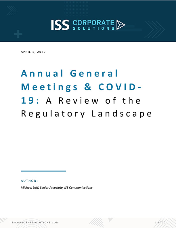 Annual General Meetings & COVID-19