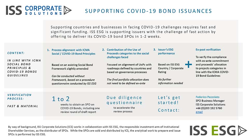 Supporting COVID-19 Bond Issuances