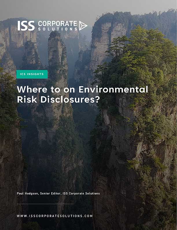 Where to on Environmental Risk Disclosures?